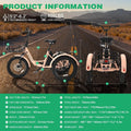 ABORON 3.0 Fat Tire Electric Trike for Senior Foldable E Bike, 500W Motorized Tricycle Adult 20" Folding 3 Wheel Electric Commute Bike Trike W/48V