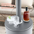 50,000 BTU Propane Outdoor Heater, Round Patio Heater with Stainless Steel Burner, Tip Over, Flame Out Protection, Wheels, CSA Certificated
