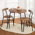 Best Choice Products 3 Piece Modern Oval Dining Table Set, Small Kitchen Dinette W/2 Chairs Black/Black