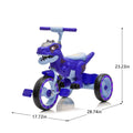 Xuanlur Kids Ride on Dinosaur Tricycle, Toddlers Kid Trike with Wide Flash Wheels, Anti Slip Pedals, Rear Basket, Music & LED Lights, Toddler Bike